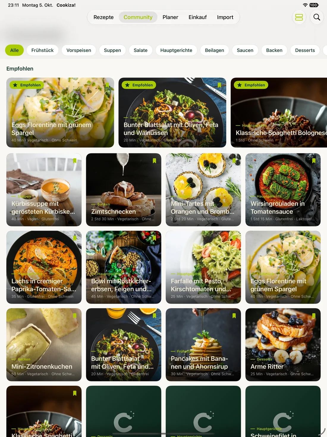Cookiza! iPad – Guarda ideas de la comunidad.