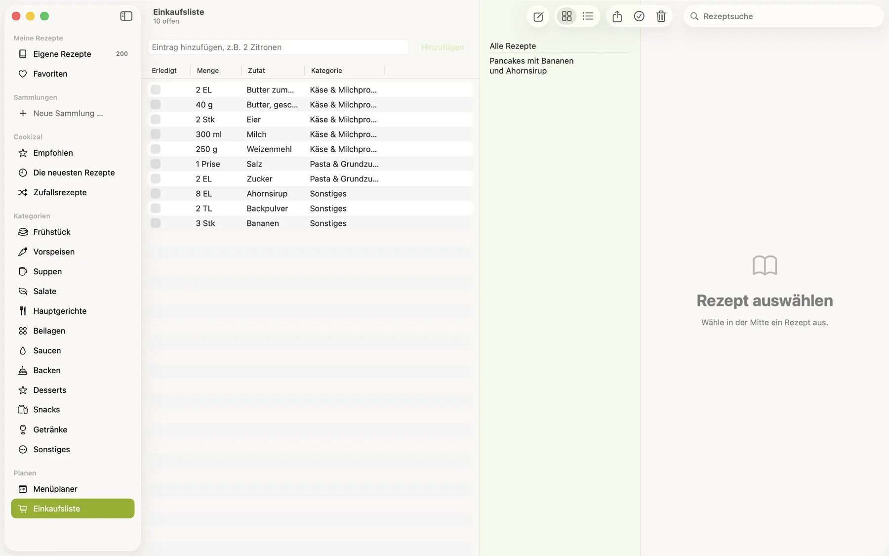 Cookiza! Mac – Tu lista de la compra también en Mac.